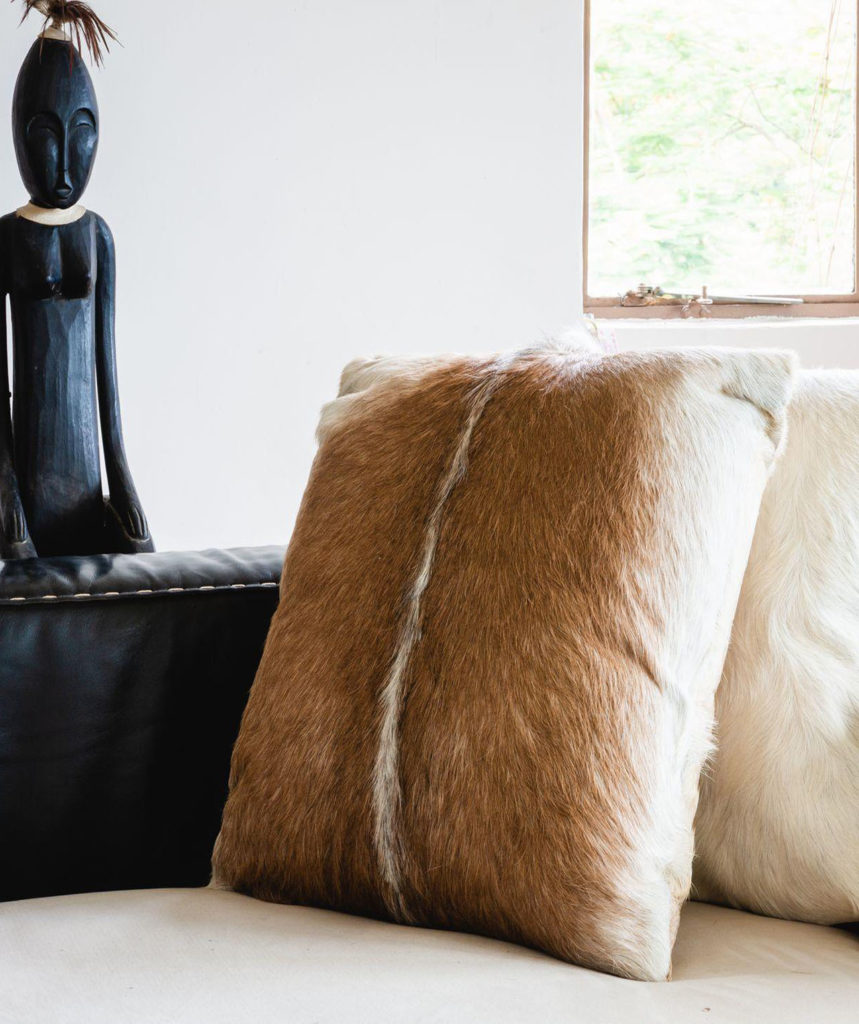 Goat Hide Cushion Hogar Home